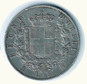 reverse: VITTORIO EMANUELE II - 5 Lire 1871 MI.