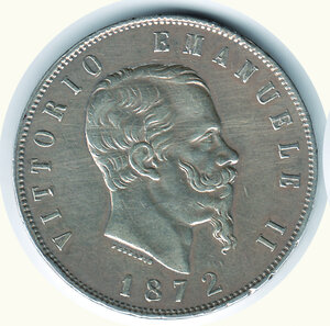 obverse: VITTORIO EMANUELE II - 5 Lire 1872 Mi.