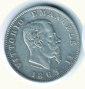 obverse: VITTORIO EMANUELE II - Lira To - Stemma 1863.