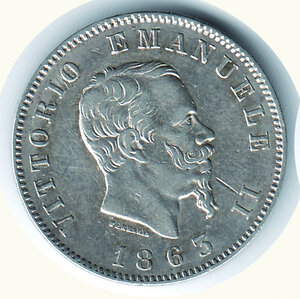 obverse: VITTORIO EMANUELE II - Lira Milano - Stemma 1863.