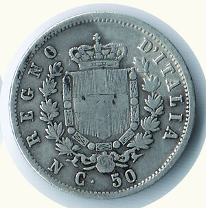 reverse: VITTORIO EMANUELE II - 50 Cent. 1862 Napoli.