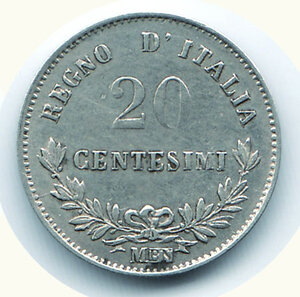 reverse: VITTORIO EMANUELE II - 20 Cent. 1863 Mi - Valore.