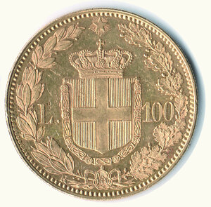 reverse: UMBERTO I - 100 Lire 1883