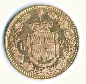 reverse: UMBERTO I - 20 Lire 1884