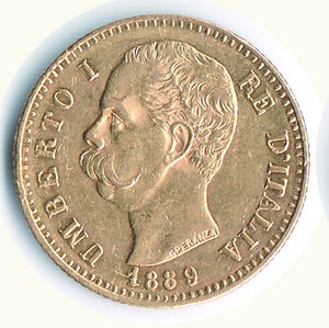 obverse: UMBERTO I - 20 Lire 1889