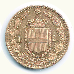 reverse: UMBERTO I - 20 Lire 1889