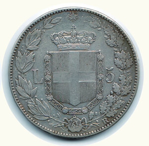 reverse: UMBERTO I - 5 Lire 1879