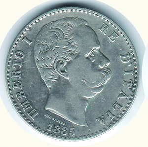 obverse: UMBERTO I - 2 Lire 1885.