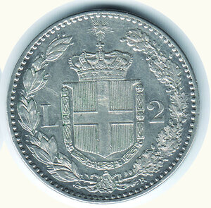 reverse: UMBERTO I - 2 Lire 1887 - Segnetto al D/.