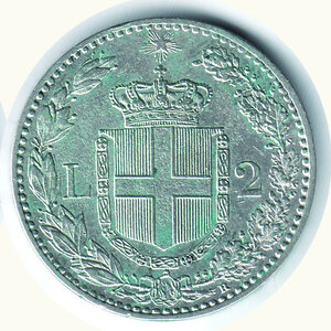 reverse: UMBERTO I - 2 Lire 1899.