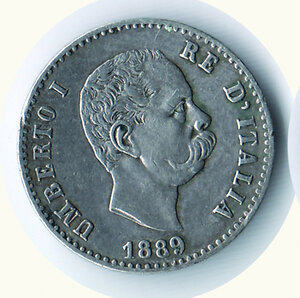 obverse: UMBERTO I - 50 Cent. 1889.