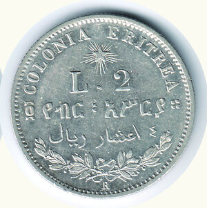 reverse: UMBERTO I (1978-1900) - 2 Lire 1896 Eritrea.