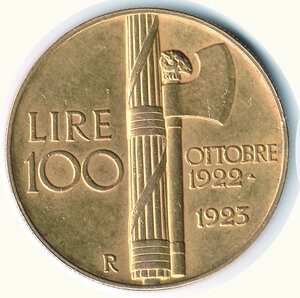 obverse: VITTORIO EMANUELE III - 100 Lire 1923