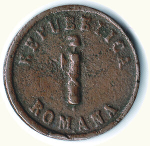 reverse: ANCONA - II Repubblica Romana - 1 Baiocco 1849 - Buon BB per il tipo.  40