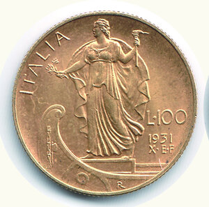 obverse: VITTORIO EMANUELE III - 100 Lire 1931