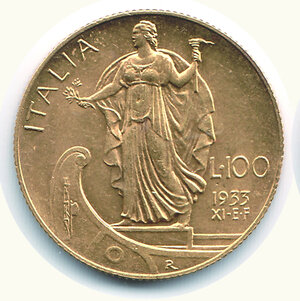 obverse: VITTORIO EMANUELE III - - 100 Lire 1933