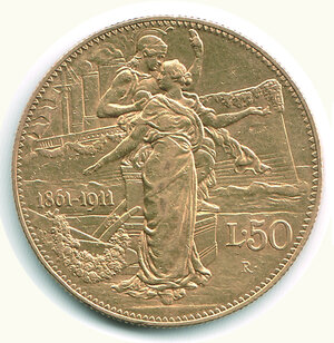 obverse: VITTORIO EMANUELE III - 50 Lire 1911.