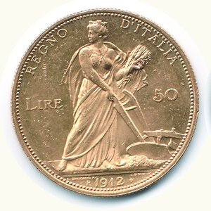 obverse: VITTORIO EMANUELE III - 50 Lire