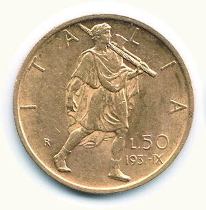 obverse: VITTORIO EMANUELE III - 50 Lire 1931