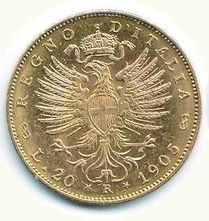 obverse: VITTORIO EMANUELE III - 20 Lire 1905