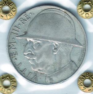 obverse: VITTORIO EMANUELE III - 20 Lire1928 - Cappellone