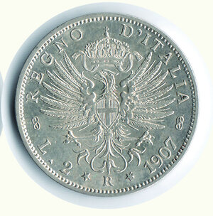 reverse: VITTORIO EMANUELE III - 2 Lire 1907.