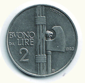 reverse: VITTORIO EMANUELE III - 2 Lire 1923.