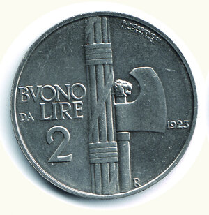 obverse: VITTORIO EMANUELE III Buono da 2 Lire 1923