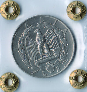 reverse: VITTORIO EMANUELE III - 2 Lire 1936 - Sigillata Erpini.