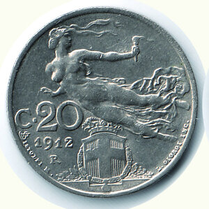 obverse: VITTORIO EMANUELE III - 20 Cent. 1912.