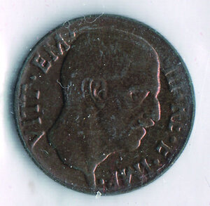 reverse: VITTORIO EMANUELE III - 5 Cent. 1943.