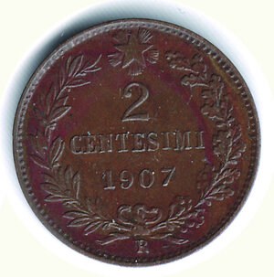 reverse: VITTORIO EMANUELE III - 2 Cent. 1907.