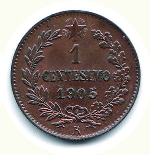 reverse: VITTORIO EMANUELE III - 1 Cent. 1905.