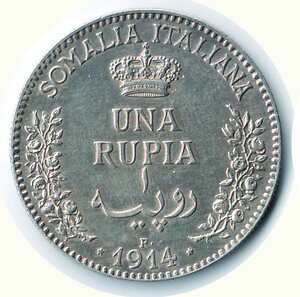 obverse: VITTORIO EMANUELE III - Rupia 1914.