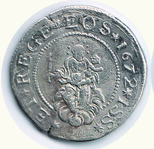 obverse: GENOVA - Dogi biennali - ½   Scudo stretto 1672  - Porosità al D/.