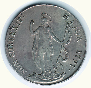 obverse: GENOVA - Dogi biennali - 8 Lire 1797 - San Giovanni predicante.