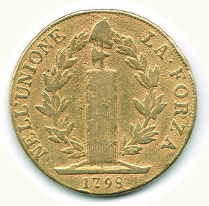 reverse: GENOVA - REPUBBLICA ligure - 96 Lire 1803 AN. VI.