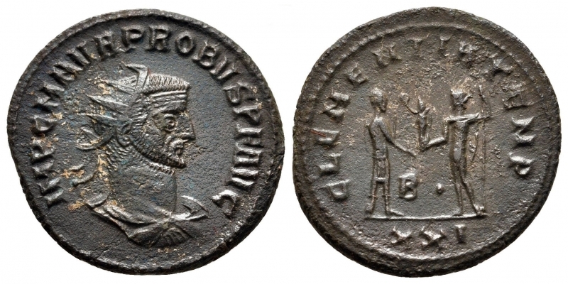 obverse: Probo (276-282). Antiochia. AE Antoninianus (3,89 gr.). R.\: CLEMENTIA TEMP. qSPL.