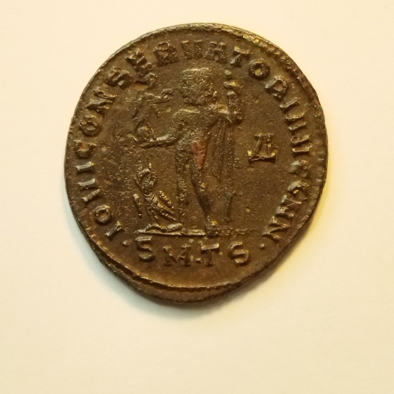 reverse: Licinius I (308-324), Sicia. AE Follis (3,98 gr). R.\: IOVI CONSERVATORI. qSPL-BB.