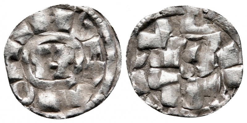 obverse: Lucca. Enrico II (1004-1024). MI Denaro (17 mm - 0,67 gr.). qBB. NC.