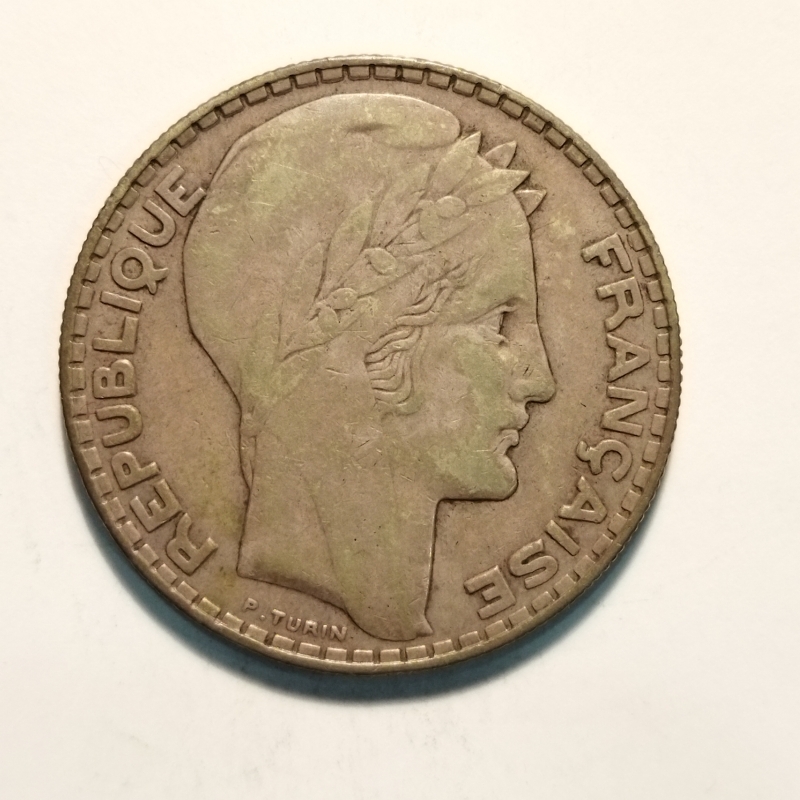 reverse: Francia. 20 Francs 1933. AG. BB.