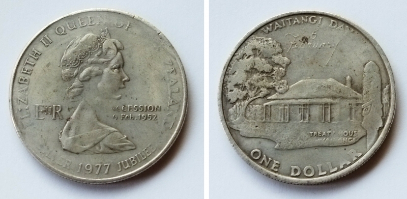 obverse: Nuova Zelanda. One Dollar 1977. AG. BB. NC.
