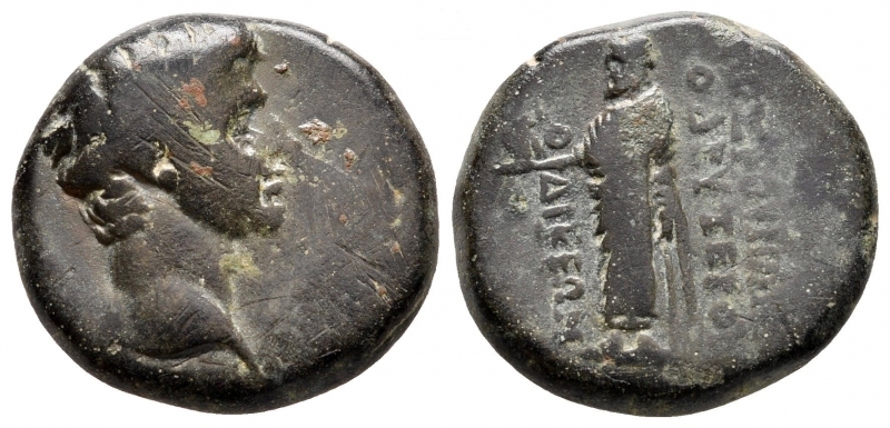 obverse: Tiberio (14-37). Phrygia. Laodikeia ad Lycum. Dioskourides magistrato. AE Bronzo (20 mm - 5,72 gr). MB. NC.