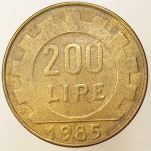 reverse: REPUBBLICA ITALIANA – FALSO D EPOCA – 200 LIRE 1985 – 5,01 GRAMMI DA ESAMINARE
