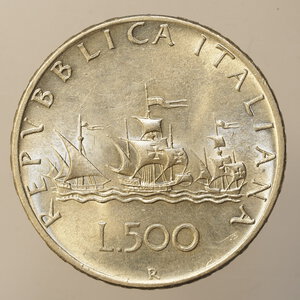 reverse: REPUBBLICA ITALIANA – ARGENTO – 500 LIRE CARAVELLE 1961 FDC
