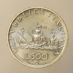 reverse: REPUBBLICA ITALIANA – ARGENTO – 500 LIRE CARAVELLE FDC ANNO 2001