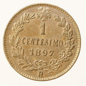 reverse: REGNO D ITALIA – UMBERTO I – 1 CENTESIMO 1897 - QFDC