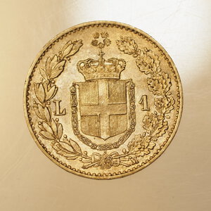reverse: REGNO D ITALIA – UMBERTO I – 1 LIRA 1887 – SPL - 