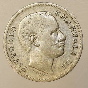 reverse: REGNO D ITALIA – VITT.EM.III – 1 LIRA AQUILA 1905 RR – BB