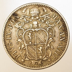 reverse: STATO PONTIFICIO - PIO IX 1846/1870 -  10 BAIOCCHI 1852 BOLOGNA - RR - GIG.127 - OTTIMO BB